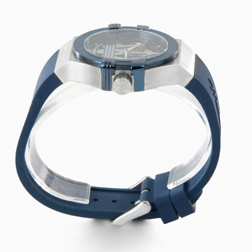 Maserati Potenza Automatic Skeleton Dial Blue Rubber Strap Watch For Men - R8821108035