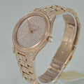 Michael Kors Lauryn Crystals Rose Gold Dial Rose Gold Steel Strap Watch For Women - MK3931
