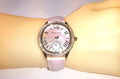 Michael Kors Sage Three-Hand Mother of Pearl Pink Dial Pink Leather Strap Watch for Women - MK4820