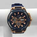 Guess Matrix Multifunction Blue Dial Blue Rubber Strap Watch for Men - GW0423G4