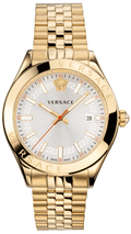 Versace Hellenyium Analog White Dial Gold Steel Strap Watch for Men - VEVK00720