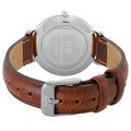 Daniel Wellington Classic Petite St Mawes Black Dial Brown Leather Strap Watch For Women - DW00100181