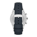 Emporio Armani Lambda Chronograph Blue Dial Blue Leather Strap Watch For Men - AR11018
