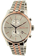 Hugo Boss Jet Silver Dial Two Tone Steel Strap Watch for Men - 1513385