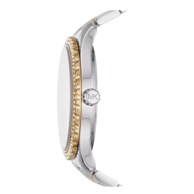 Michael Kors Layton Quartz Silver Dial Two Tone Steel Strap Watch For Women - MK6899