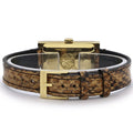 Gucci G-Frame Mother of Pearl Dial Brown Leather Snakeskin Strap Watch For Women - YA147402
