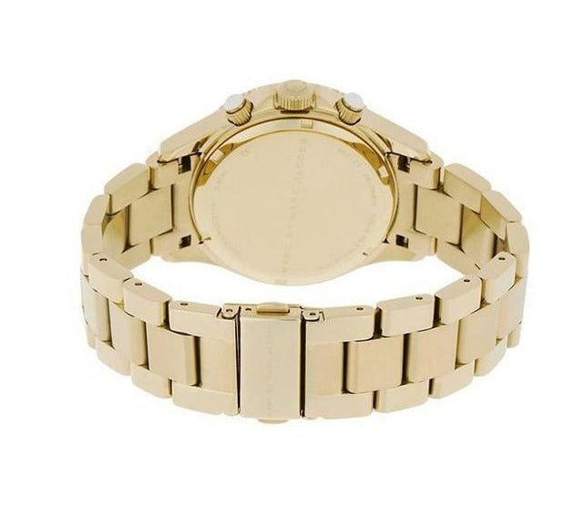 Marc Jacobs Baker Green Dial Gold Steel Strap Watch for Women - MBM3245