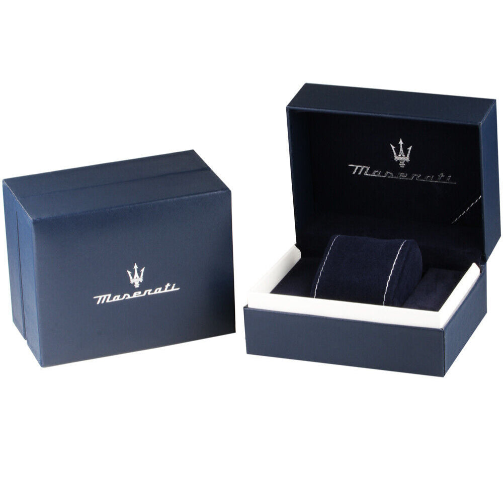 Maserati Stile Chronograph Blue Dial Blue Steel Strap Watch For Men - R8873642008