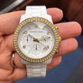 Michael Kors Runway White Dial White Steel Strap Watch for Women - MK5237