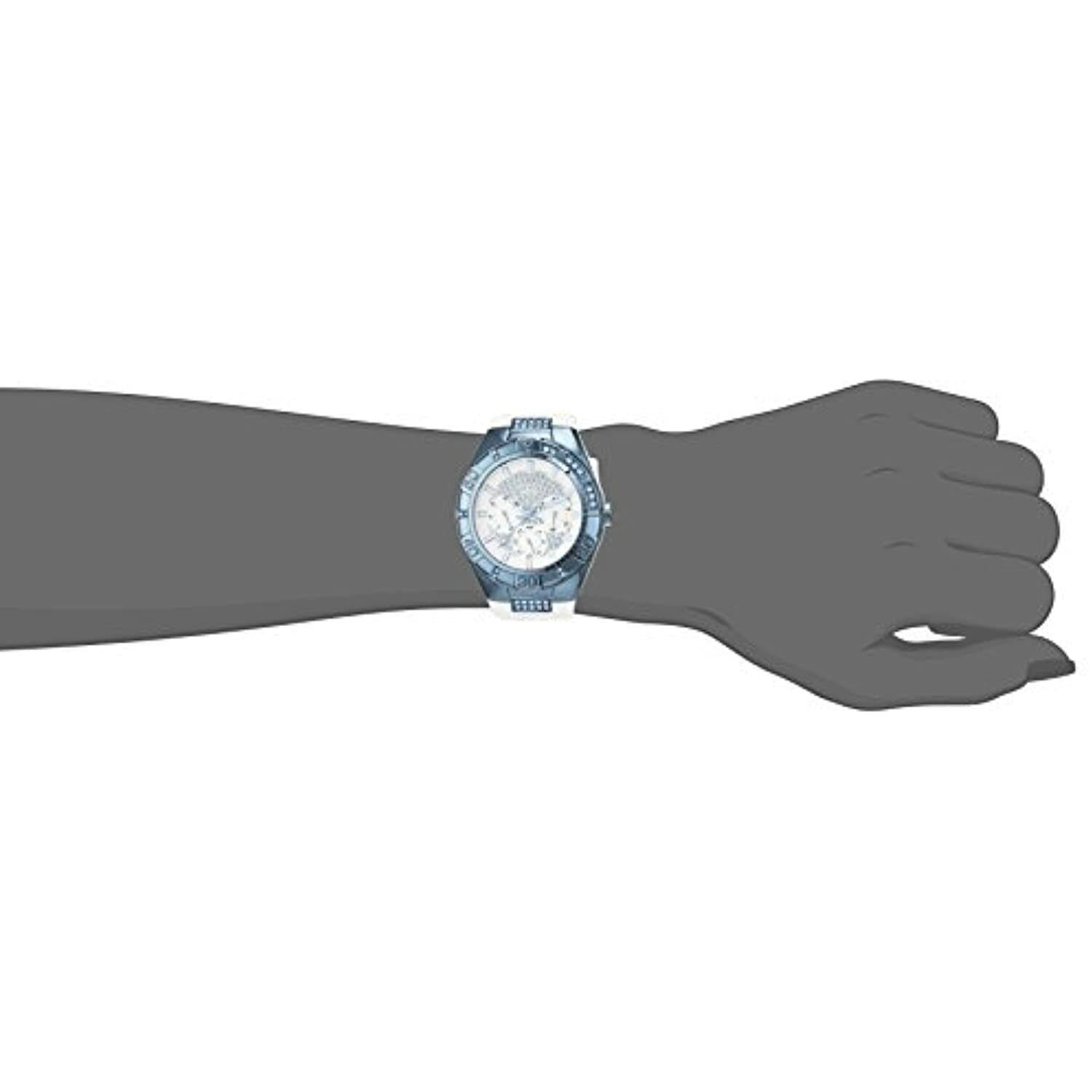 Guess Luna Diamonds White Dial White Rubber Strap Watch for Women - W0653L2