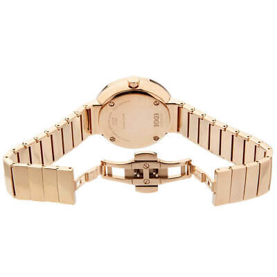 Movado Edge Rose Gold Dial Rose Gold Steel Strap Watch for Women - 3680013