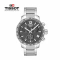 Tissot Quickster Chronograph Black Dial Silver Steel Strap Watch For Men - T095.417.11.067.00