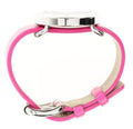 Marc Jacobs Amy Pop Pink Dial Pink Leather Strap Watch for Women - MBM1286