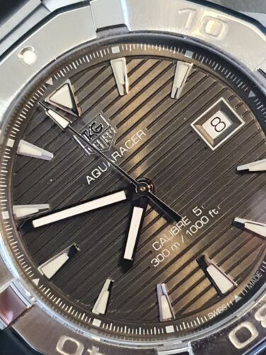 Tag Heuer Aquaracer Automatic Anthracite Grey Dial Silver Steel Strap Watch for Men - WAY2113.BA0928