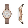 Marc Jacobs Roxy White Dial Light Brown Leather Strap Watch for Women - MJ1538