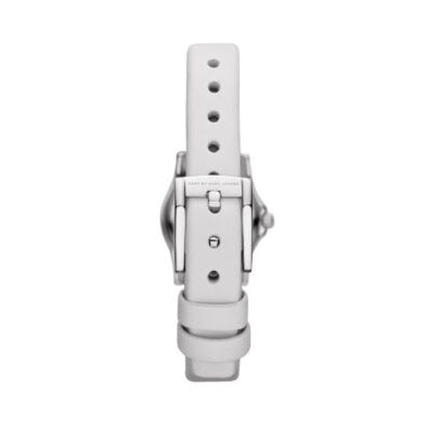 Marc Jacobs Henry Dinky White Dial White Leather Strap Watch for Women - MBM1234