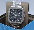 Fossil Inscription Multifunction Black Dial Silver Steel Strap Watch for Men - BQ2655