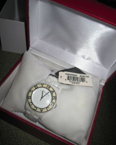 Marc Jacobs Marc White Dial White Ceramic Strap Watch for Women - MBM9500