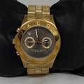 Marc Jacobs Blade Chronograph Brown Dial Rose Gold Steel Strap Watch for Women - MBM3308