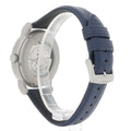 Emporio Armani Luigi Chronograph Blue Dial Black Leather Strap Watch For Men - AR60011