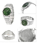Salvatore Ferragamo F-80 Classic Green Dial Silver Steel Strap Watch for Men - SFDT02123