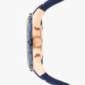 Guess Caliber Chronograph White Dial Blue Silicone Strap Watch for Men - W0864G5