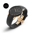 Daniel Wellington Iconic Motion Black Dial Black Rubber Strap Watch For Men - DW00100425