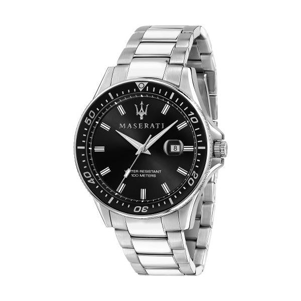 Maserati SFIDA Quartz Black Dial Stainless Steel Watch For Men - R8853140002