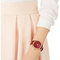 Swarovski Crystalline Hours Red Crystal Dial Red Leather Strap Watch for Women - 5295380