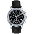 Tissot Dressport Diamonds Black Dial Black Leather Strap Watch for Women - T050.217.16.057.01
