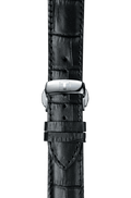 Tissot T Classic Bridgeport Black Dial Black Leather Strap Watch For Women - T097.010.16.058.00
