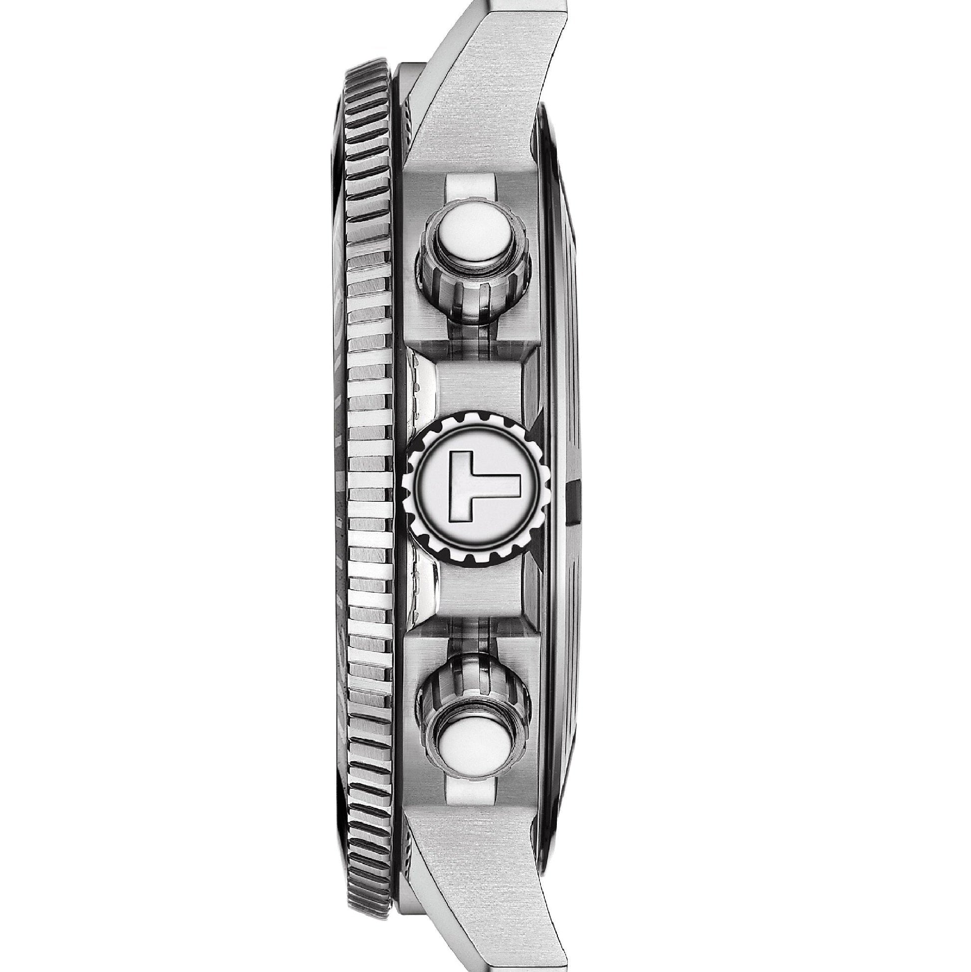 Tissot Seastar 1000 Chronograph Green Dial Silver Steel Strap Watch For Men - T120.417.11.091.01