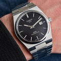 Tissot PRX Powermatic 80 Black Dial Silver Steel Strap Watch For Men - T137.407.11.051.00