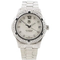 Tag Heuer Aquaracer Diamonds Mother of Pearl White Dial Silver Steel Strap Watch for Women - WBD131C.BA0748