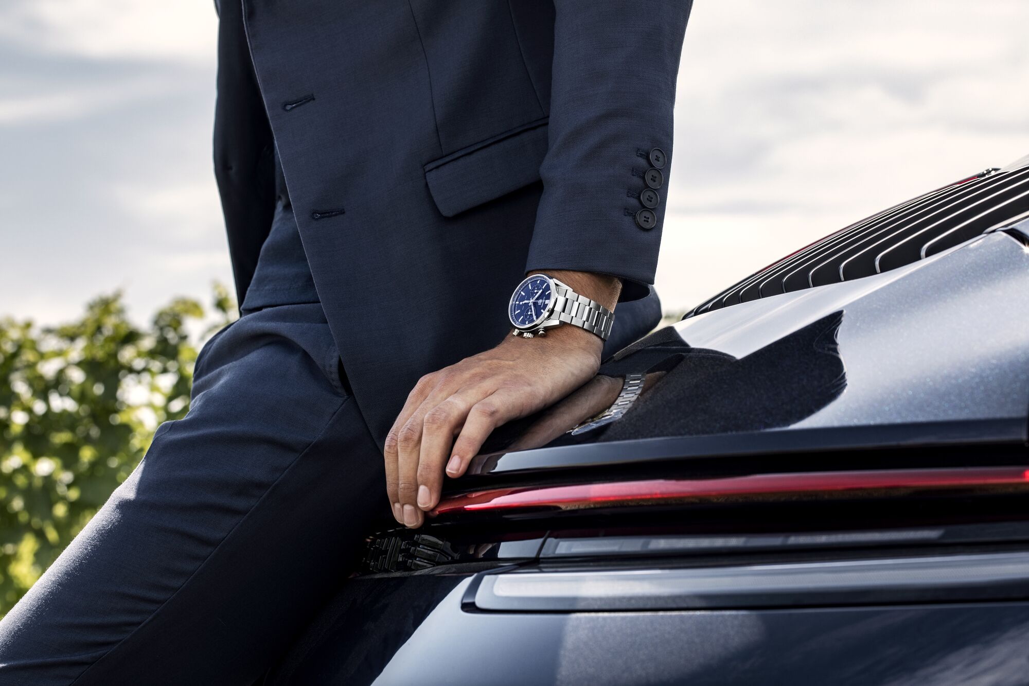 Tag Heuer Carrera Chronograph Blue Dial Silver Steel Strap Watch for Men - CBN2011.BA0642