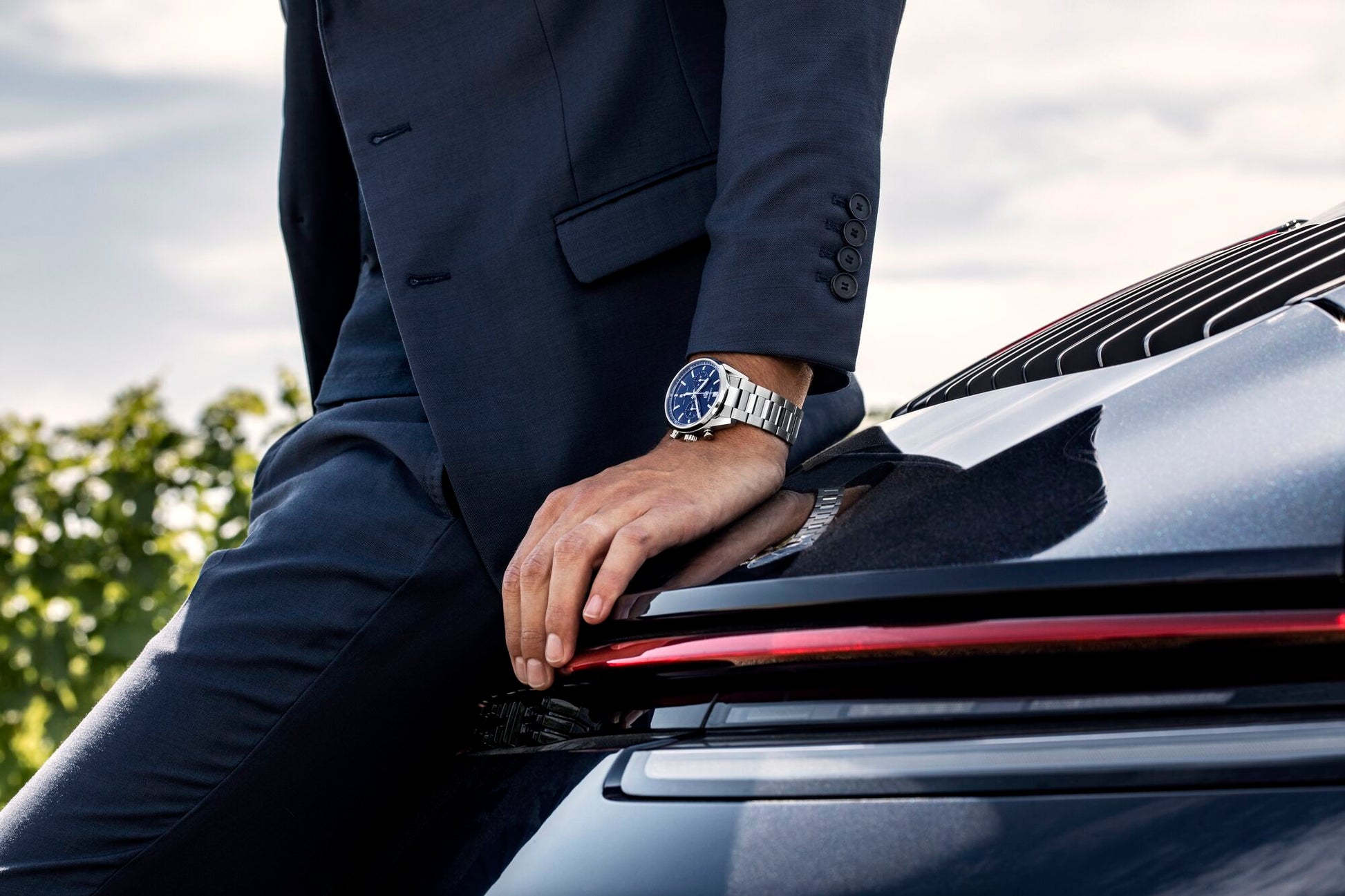 Tag Heuer Carrera Chronograph Blue Dial Silver Steel Strap Watch for Men - CBN2011.BA0642