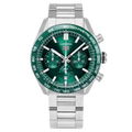 Tag Heuer Carrera Chronograph 44mm Green Dial Silver Steel Strap Watch for Men - CBN2A1N.BA0643