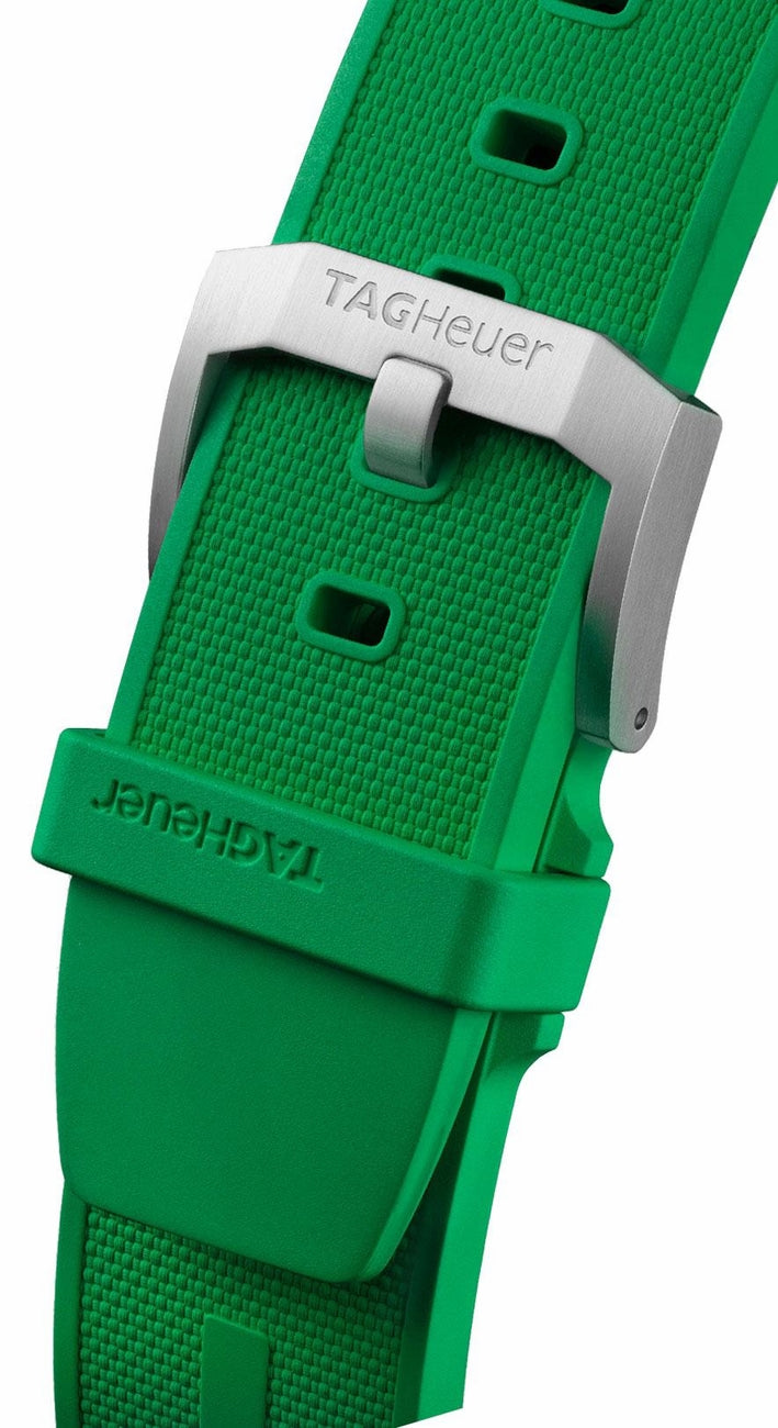 Tag Heuer Formula 1 Chronograph Green Dial Green Rubber Strap Watch for Men - CAZ101AP.FT8056
