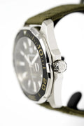 Tag Heuer Aquaracer Black Dial Khakhi Green NATO Strap Watch for Men - WAY101E.FC8222