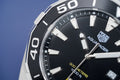 Tag Heuer Aquaracer Quartz Black Dial Silver Steel Strap Watch for Men - WAY101A.BA0746