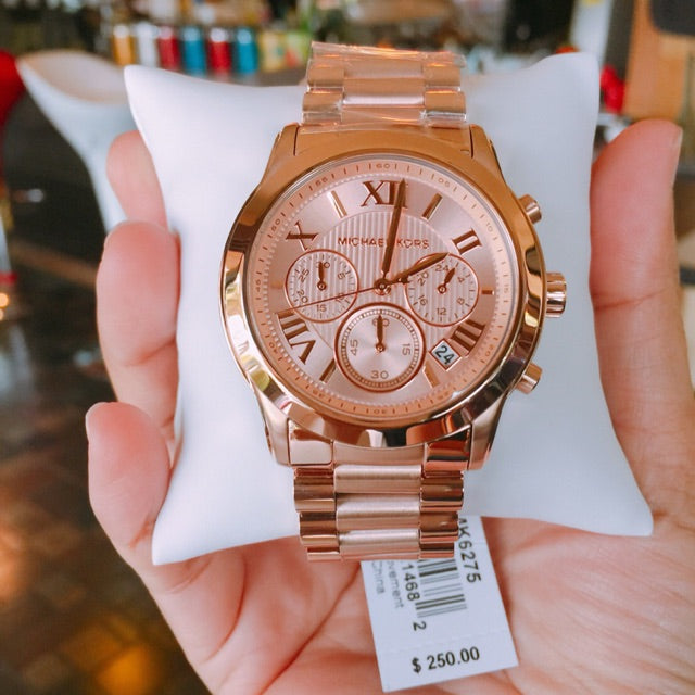 Michael Kors Cooper Rose Gold Rose Gold Steel Strap Watch for Women - MK6275