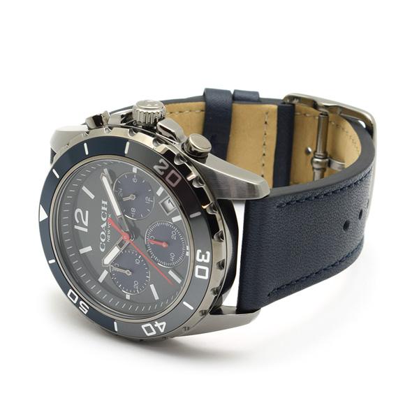 Coach Kent Grey Dial Blue Leather Strap Watch for Men - 14602558