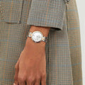 Tissot T Lady Flamingo Mother of Pearl White Dial Two Tone Steel Strap Watch For Women - T094.210.22.111.00