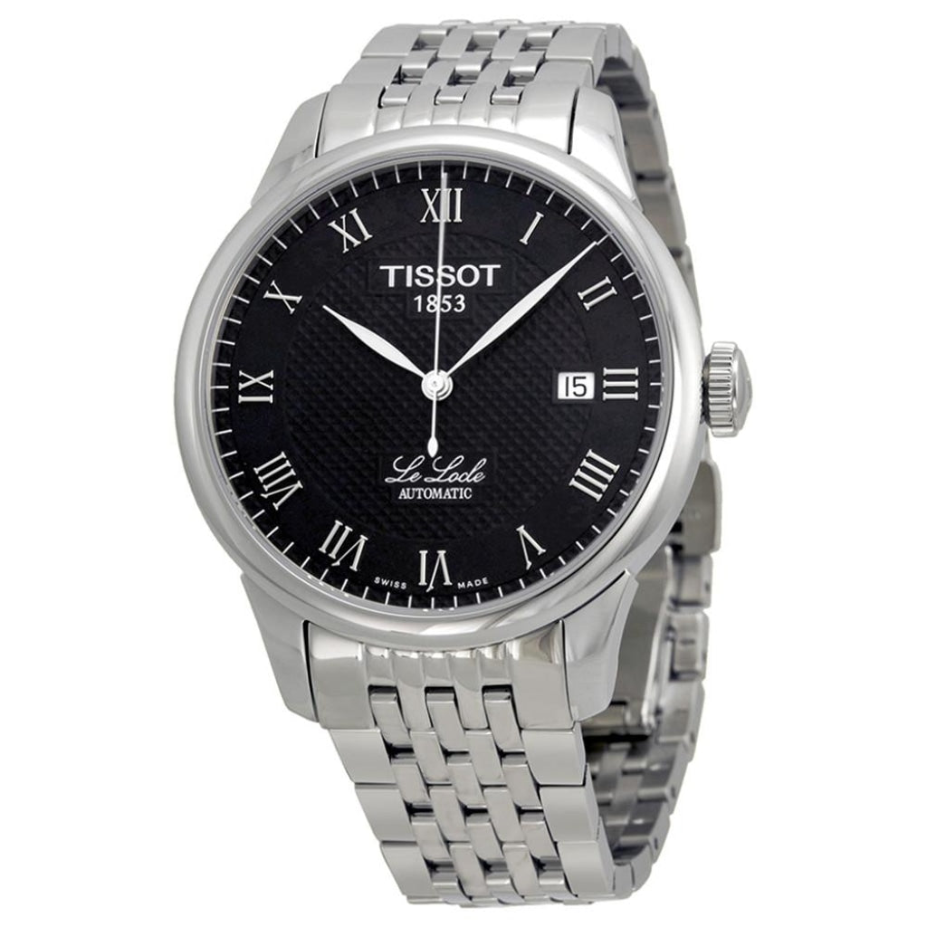 Tissot T Classic Le Locle Powermatic 80 Black Dial Silver Steel Strap Watch For Women - T41.1.483.53