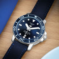Tissot Seastar 1000 Powermatic 80 Silicium Blue Dial Blue Nylon Strap Watch For Men - T120.407.17.041.01