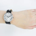 Coach Perry White Dial Black Leather Strap Watch for Women - 14503115