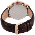 Tommy Hilfiger Aiden Quartz Blue Dial Brown Leather Strap Watch for Men - 1791308
