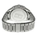 Tommy Hilfiger Luke Chronograph Black Dial Silver Steel Strap Watch for Men - 1791104
