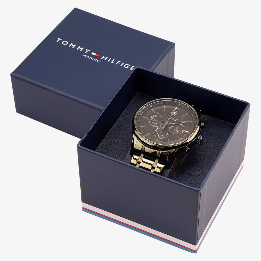 Tommy Hilfiger Mason Grey Dial Grey Steel Strap Watch for Men - 1791790
