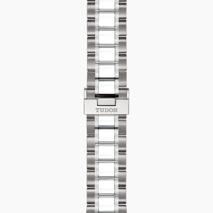 Tudor Style Automatic Burgundy Red Dial Silver Steel Strap Watch for Men - M12710-0015